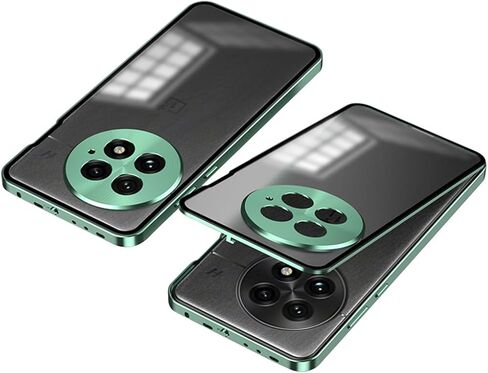 QUIETIP Case Compatible with OnePlus 13 with Screen Protector,Metal Frame + PC Frosted Surface Back Cover with Shockproof Camera Protection,Black in Saudi Arabia