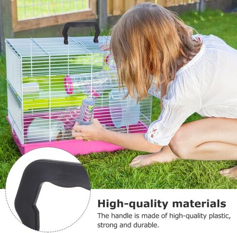 Angoily 30 Pcs Cage Handle Replacement Handles Dog Crate Handle Replacement Tray for Dog Crate Hamster Cage Rabbit Carrier Handle Heavy Duty Dog Crate Plastic Animal Outdoor Cage Travel in Saudi Arabia
