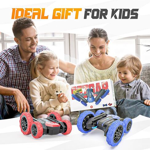 BEZGAR TD202 Remote Control Car - Double Sided RC Stunt Car,360 Flip Spinning RC Cars with Bright Lights,Outdoor All Terrain Rechargeable Electric Car,Fun Toy Cars Gifts for Boys,Girls Kids&Adults in Saudi Arabia