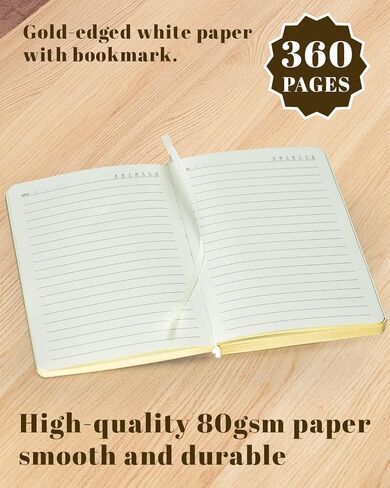 B6 Journal Refill, 360 Pages Lined Refill Paper for Hardcover Notebook, 5.08" x 7.32" Notebook Paper with Ribbon Bookmark (Gold-Foiled Edges Paper) in Saudi Arabia