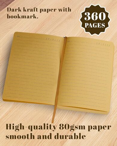 B6 Journal Refill, 360 Pages Lined Refill Paper for Hardcover Notebook, 5.08" x 7.32" Notebook Paper with Ribbon Bookmark (Gold-Foiled Edges Paper) in Kuwait