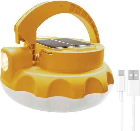 Camping Lanterns Led Tent Lights: Battery Powered 4800mAh - Rechargeable USB 4 Light Modes - Solar Flashlights for Night Emergency Outdoors(4800mAh,Yellow) in Saudi Arabia
