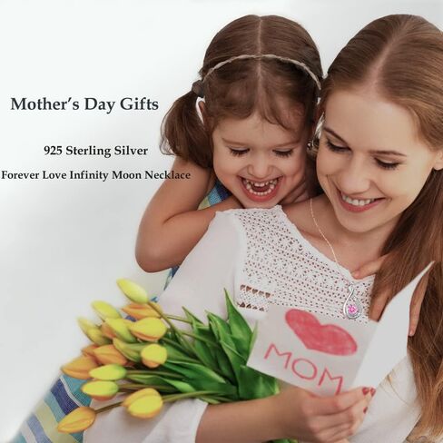 Dorella Valentines Day Birthday Gifts Forever Love Infinity Necklace for Wife Mom 925 Sterling Silver Pendant February March Birthstone Amethyst Aquamarine Jewelry for Women in Kuwait