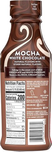 Community Coffee Iced Latte Coffee Drink, Mocha White Chocolate, Natural Flavors, 13.7 Fluid Ounce (Pack of 12) in Saudi Arabia