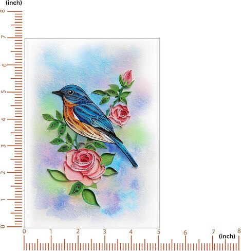Mother's Day Card, Iris and Bumblebee Greeting Card, Animals Floral Card, Quilled Quilling Card for February Birthday, Get Well, Mothers Day, for Friend, Boss, Mom, Dad (Iris and Bumblebee) in Kuwait