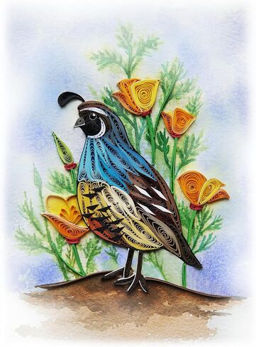 Mother's Day Card, Iris and Bumblebee Greeting Card, Animals Floral Card, Quilled Quilling Card for February Birthday, Get Well, Mothers Day, for Friend, Boss, Mom, Dad (Iris and Bumblebee) in Kuwait