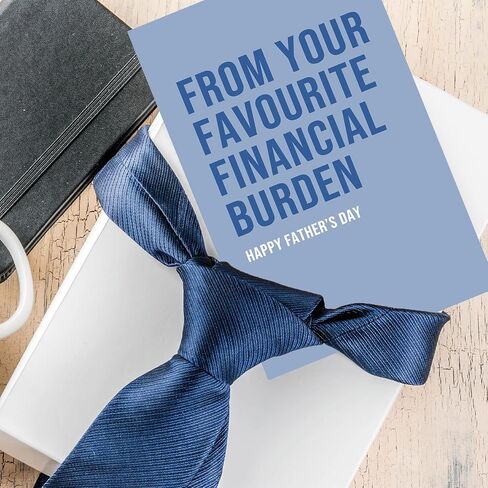 Asmallgf Funny Fathers Day Card, Fathers Day Gift from Daughter Son, Father‘s Day Gift for Dad, (From Your Favorite Financial Burden) in Saudi Arabia