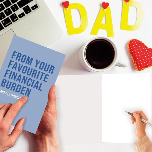 Asmallgf Funny Fathers Day Card, Fathers Day Gift from Daughter Son, Father‘s Day Gift for Dad, (From Your Favorite Financial Burden) in Saudi Arabia