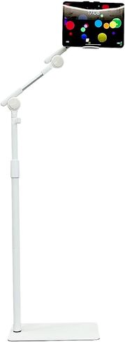 Tablet Floor Stand Holder, 360 Degree Rotating with Height Adjustable Stand Compatible with 4.7"-13" Phone/Tablet, Kindle, 63" Phone Stand, Aluminum Alloy, for Bed,Sofa,Desk.Black in Saudi Arabia