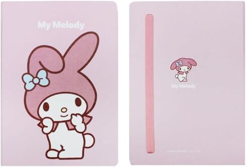 Cute Kitty Melody Friends Daily Weekly Monthly Planner, Diary, 7.3 x 5.2 Inches, Stickers Included, Premium Quality Hard Cover (Purple) in Kuwait