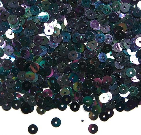 6mm Black Sequins for Crafts, 7200 Pcs Flat Round Loose Sequins with Hole, PVC Loose Sequin Bulk Craft Sequins for Sewing, Jewelry Making, DIY Decoration, Wedding in Saudi Arabia
