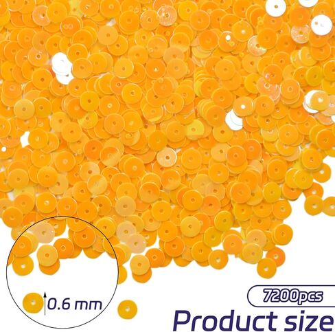 6mm Black Sequins for Crafts, 7200 Pcs Flat Round Loose Sequins with Hole, PVC Loose Sequin Bulk Craft Sequins for Sewing, Jewelry Making, DIY Decoration, Wedding in Saudi Arabia