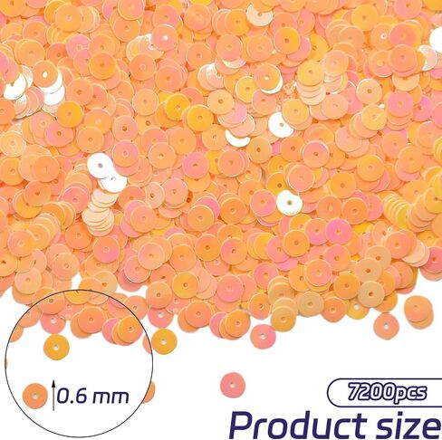 6mm Black Sequins for Crafts, 7200 Pcs Flat Round Loose Sequins with Hole, PVC Loose Sequin Bulk Craft Sequins for Sewing, Jewelry Making, DIY Decoration, Wedding in Saudi Arabia