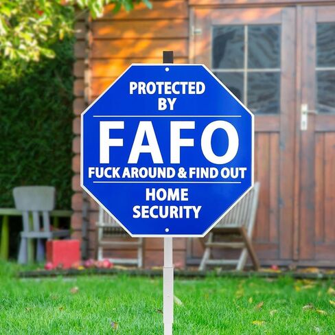 Protected By Home Security System Yard Sign,Pure Aluminum Heavy Duty Metal Security Sign 10",Police Dispatch Connected Warning Sign With Stake 28" in Saudi Arabia
