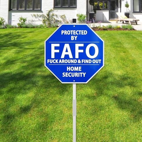 Protected By Home Security System Yard Sign,Pure Aluminum Heavy Duty Metal Security Sign 10",Police Dispatch Connected Warning Sign With Stake 28" in Saudi Arabia