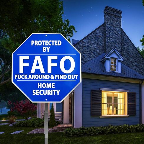 Protected By Home Security System Yard Sign,Pure Aluminum Heavy Duty Metal Security Sign 10",Police Dispatch Connected Warning Sign With Stake 28" in Saudi Arabia