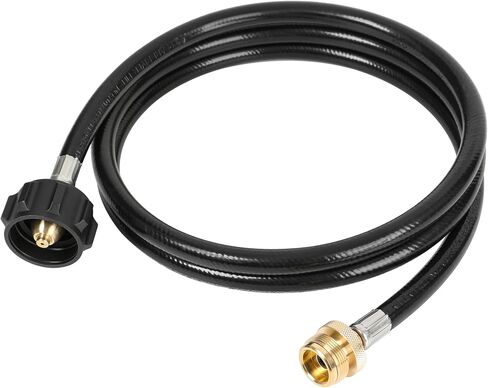 ATKKE Propane Hose Adapter 1lb to 20lb with Gauge, 4FT Propane Tank Grill Adapter Converter for Weber Q Grill, Mr. Heat Propane Heat, Blackstone 17/22‘’ Griddle, Coleman Camping Stove and More in Kuwait