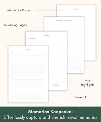 Lamare Travel Journal for Women & Men - Travel Scrapbook, Adventure Journal, & Trip Planner with Pockets in Kuwait