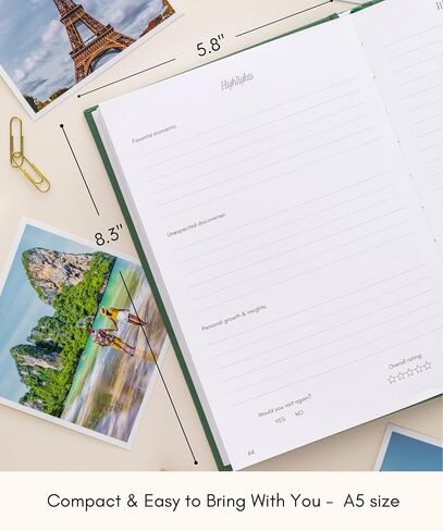 Lamare Travel Journal for Women & Men - Travel Scrapbook, Adventure Journal, & Trip Planner with Pockets in Kuwait