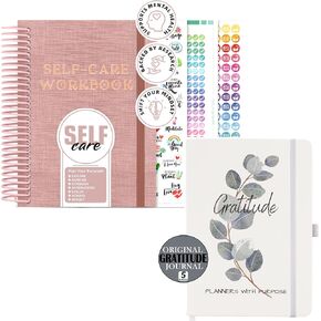 Self-Care and Gratitude Journal Bundle – Guided Daily Reflection, Manifestation, & Mindfulness Planner – 90-Day Wellness Journal for Personal Growth, Positivity, and Gratitude