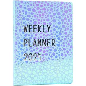 2025 Weekly Planner Mini Pocket Calendar Monthly Planner for Purse Daily Schedule Notebook with Date for Office Home Writing Supplies (Purple)