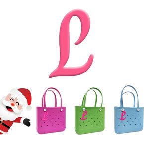 Bogg Bag Charms - Decorative Lettering Insert Alphabet 3D Letters to DIY Handbag - Pink