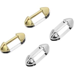 LQ Industrial 4pcs Metal Side Clasp Clasp Plass Handbag Prese Consign Association19mm Monging Color Mostice Mostice for Wallet ، Counter Couther ، Bhite Laksa + Light Gold