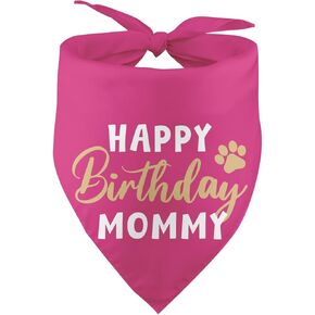 عيد ميلاد سعيد أمي الكلب باندانا PINK PUPPY BAPPY DRIVIRATION
