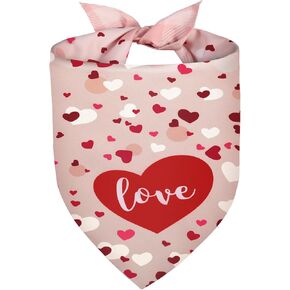 عيد الحب الكلب Bandana Xlarge 1pcs ، وشاح القلب الحب للبنين والفتاة ، والمثلث عكس المرايل للحيوانات الأليفة الكبيرة والكلاب الكبيرة الإضافية