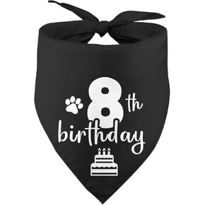 الكلب الثامن عيد ميلاد باندانا جرو الثامن عيد ميلاد باندانا عيد ميلاد بوي فتاة الكلاب عيد ميلاد prop pet وشاح الإكسسوارات الحيوانات الأليفة لمحبي الكلاب