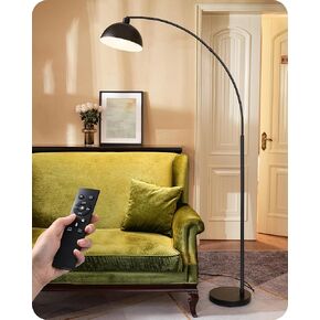 Edishine 78.3 "مصباح الأرضيات الحديثة في منتصف القرن ، مصباح طويل القامة مع مصباح عن بعد ، قابلين للتدوير ، مصابيح أرضية نحاسية لغرفة المعيشة ، غرفة نوم ، مكتب ، زاوية ، الذهب/الأسود