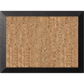 MasterVision Natural Cork Bulletin Board, 36 x 24, Natural Surface, Black Wood Frame