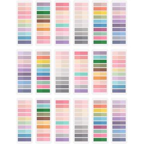 3600pcs Book Tabs for Annotating Books, 18 Colors Clear Sticky Note Tabs for Repositionable Book, Multi-Colored Writable Page Tabs for School and Office Supplies