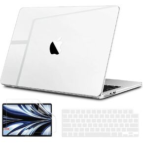 Anban متوافق مع MacBook Air Case 13 بوصة M4 2025 2024 2023 2022 M3 M2 ، Model A3240 A3113 A2681 [High Gloss] Case Shell+غطاء لوحة المفاتيح+شاشة الجلد للهواء Macbook 13.6 بوصة clearstal