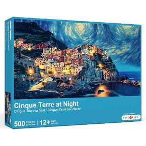 Rokt & Razo Cinque Terre في الليل ، 500 قطعة الألغاز بانوراما ، 20.5 * 15.0 في