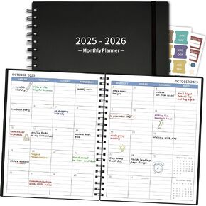 مخطط شهري 2025-2026 (7.4 '× 9.6') ، 18 شهرًا مخطط تقويم من يوليو 2025-Dec 2026 ، 2025 مع جيب ، ورقة 120GSM ، Black