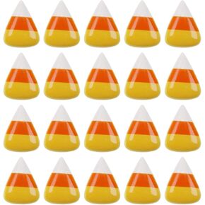 Penta Angel 20PCS MINI Resins Flatback Flaty Candy Corn Bead Emilishings for Halloween Fall Christmas Decoration Crafts DIY (Orange ، Yellow)