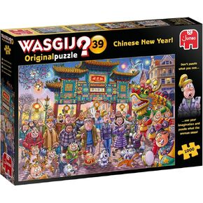 Jumbo, Wasgij, Original 39 - Chinese New Year!, Unique Collectable Jigsaw Puzzle for Adults, 1,000 Piece
