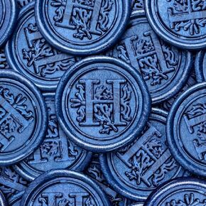 100Pcs White Wax Seal Stickers Handmade Envelope Seals Self Adhesive Letter Wax Stickers for Wedding Party Invitations, Envelope, Gift Wrap, Christmas(Initial H, White Wax)