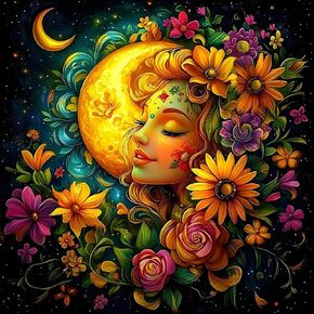 MAXBYE Diamond Paintings, Flower Goddess Diamond Art Kits for Adults, Diamond Art Accessories and Free Extra 30% Diamonds,Diamond Art for Home Décor Items. Multi Scenario Applicable 12x12inch