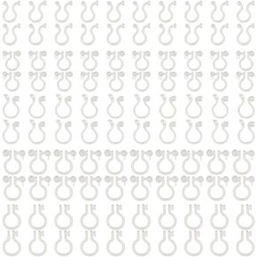 ARRICRAFT 100 PCS مكونات حرك البلاستيك ، 5 أنماط واضحة من نوع U من نوع القرط النتائج غير مؤلم نتائج القرط في القرط المحول للدوار DIY غير مثقوب صنع الإمدادات