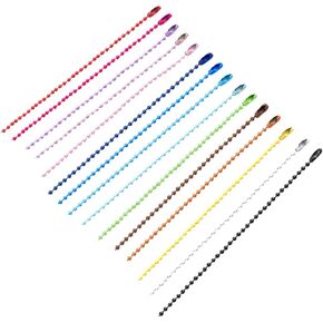 200 PCS سلاسل ملونة بالحيرة بالخرز بالخرز السلسلة الصغيرة الكلب للخرز المعد