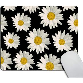 Smooffly Daisies Mouse Pad Custom ، الإقحوانات البيضاء Mousepad غير قابلة للانزلاق من وسادات الماوس الماوس المستطيل لأجهزة الكمبيوتر المحمولة