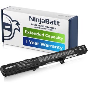 NinjaBatt Pro Battery for Asus A41-X550A A41-X550 R510C X550C X550L X550J R510L X550CA X552E X550V K550L F550V X550A P550C X550EA X550D R510 X550VX F550C - Premium Cells [4 Cells/2600mAh/38Wh]