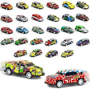 Vileafy 30 Mini Toys Car for Kids Ages 3-5 Years Old, Bulk Mini Cars for Birthday Party Favors, Easter Egg Stuffers, Treasure Box Toy for Classroom, Students Prizes, and Pinata Fillers
