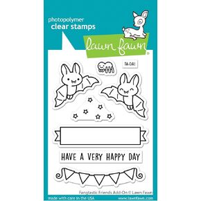 LAWN FAWN Fangtastic Friends Add Clear Stamps 3"X4"