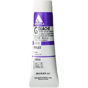 Holbein Acryla Gouache Artists Acrylic Polymer Emulsion, 20ml Violet (D111)