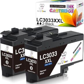 LC3033 خراطيش الحبر الأسود ، استبدال MS Deer المتوافق مع الأخ LC3033BK LC 3033 XXL BK 3035 LC3033XXL LC3035XXL عائد عالي الاستخدام MFC-J995DW MFC-J805DW MFC-J815DW MFC-J805DWX