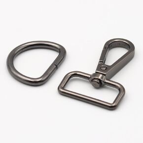12 PCS D حلقة دوارة جراد البحر مشبك و 30 PCS Metal D Rings
