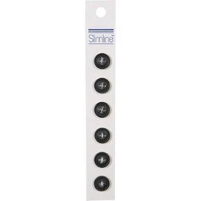 Berwick Offray Buttons Slimline ، رمادي 2-ثقب 7/16 "7/pkg
